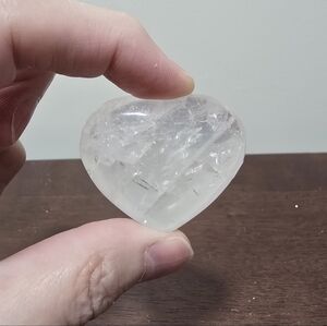 Clear Quartz Crystal Heart #E